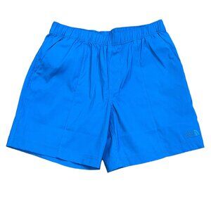 The North Face Relaxed Fit Elastic Waist Pull On Banff Blue 7" Shorts Size Small